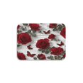 thumbnail image 1 of Dish Drying Mat Absorbent Dish Drainer Kitchen Counter 15.7x11.8inch Dish Drying Pad for Countertops Sinks Draining Racks Roses and Butterflies Pattern, 1 of 9