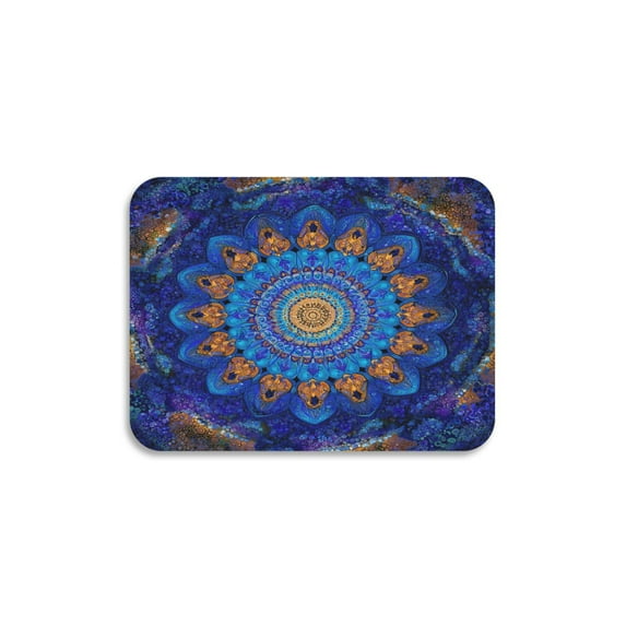 Dish Drying Mat Absorbent Dish Drainer Kitchen Counter 15.7x11.8inch Dish Drying Pad for Countertops Sinks Draining Racks Blue Kaleidoscopic Pattern