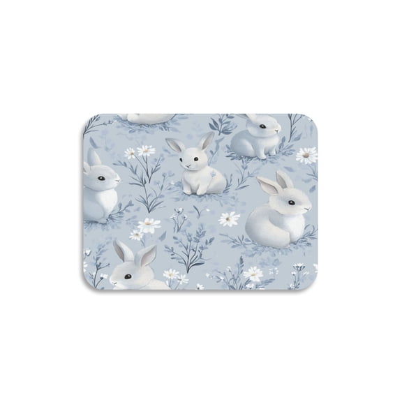 Dish Drying Mat Absorbent Dish Drainer Kitchen Counter 15.7x11.8inch Dish Drying Pad for Countertops, Sinks, Draining Racks Pale Gray Bunny