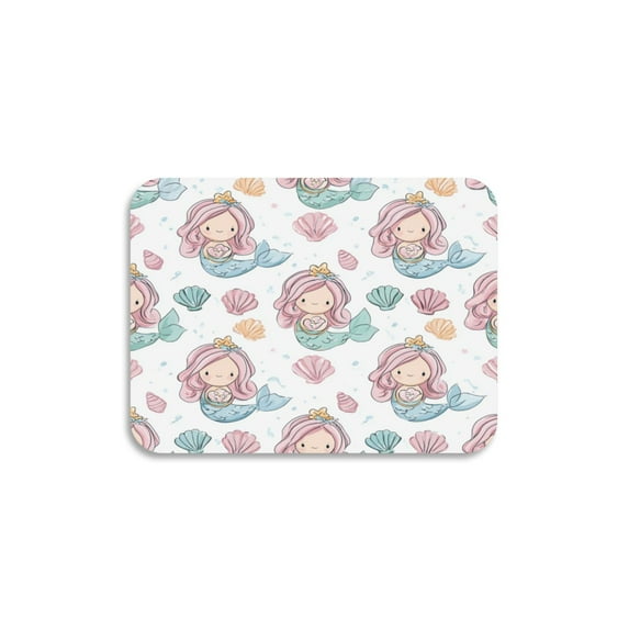 Dish Drying Mat Absorbent Dish Drainer Kitchen Counter 15.7x11.8inch Dish Drying Pad for Countertops Sinks Draining Racks Pastel Colors Mermaid