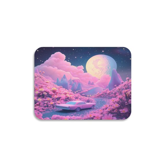 Dish Drying Mat Absorbent Dish Drainer Kitchen Counter 15.7x11.8inch Dish Drying Pad for Countertops, Sinks, Draining Racks Pink Planet with Clouds