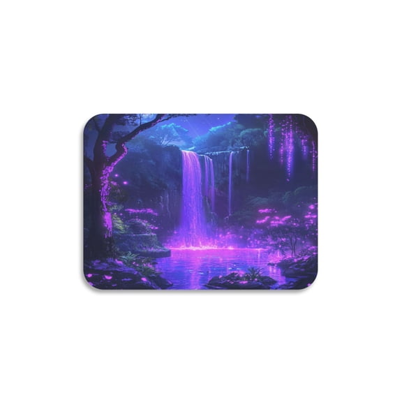 Dish Drying Mat Absorbent Dish Drainer Kitchen Counter 15.7x11.8inch Dish Drying Pad for Countertops, Sinks, Draining Racks Purple Neon Waterfall