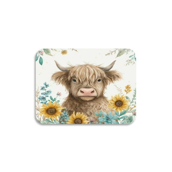 Dish Drying Mat Absorbent Dish Drainer Kitchen Counter 15.7x11.8inch Dish Drying Pad for Countertops Sinks Draining Racks Sunflowers and Highland Cow