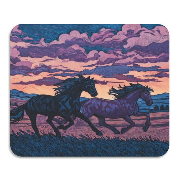 Dish Drying Mat Absorbent Dish Drainer Kitchen Counter 23.6x19.7inch Dish Drying Pad for Countertops Sinks Draining Racks Wild Horses Running