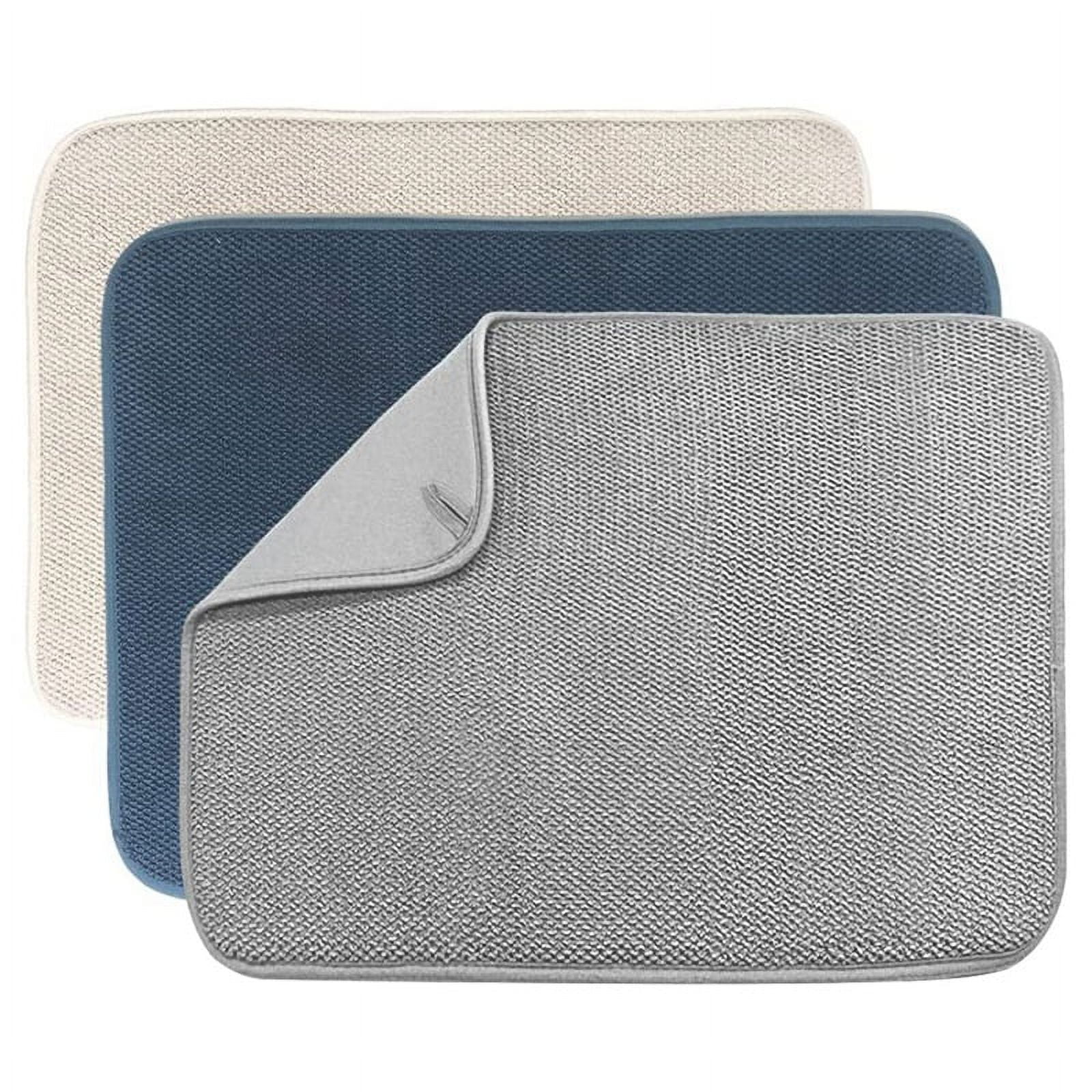 Dish Drying Mat,Absorbent Microfiber Dishes Drainer Mats for Kitchen