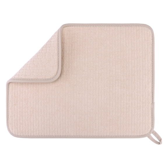 Dish Drying Mat, Absorbent Microfiber Kitchen Mat, Stone Drying Mat for Kitchen Counter Coffee 15.7*11.8 inch