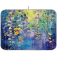 thumbnail image 1 of Dish Drying Mat Art Flower Painting Absorbent Dry Mats for Dishes Draining Pad for Kitchen Countertop 16" x 18", 1 of 7