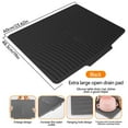 thumbnail image 1 of Dish Drying Mat with Bulged Edge Spout 24x19 Inch Silicone Mats for Kitchen Counter Extra Large Tableware Pad Dish Drying Rack Antis Slip Sink Pad Bowl and Drying Filter Pad Thermal Insulation, 1 of 3