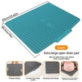 thumbnail image 1 of Dish Drying Mat with Bulged Edge Spout 24x19 Inch Silicone Mats for Kitchen Counter Extra Large Tableware Pad Dish Drying Rack Antis Slip Sink Pad Bowl and Drying Filter Pad Thermal Insulation, 1 of 3