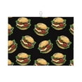 thumbnail image 1 of Dish Drying Mat, Cute Hamburger Black Absorbent Microfiber Kitchen Mat, Heat Resistant Drying Mat Kitchen Counter for Dishes, Utensils, Pots, Pans, Drainer Mats 18x24in, 1 of 7