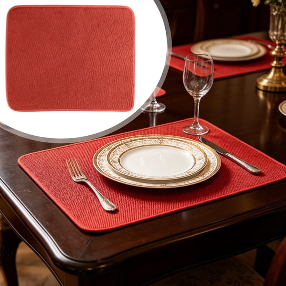 Dish Drying Mat, Drying Matt Kitchen Counter, Microfiber Water Absorption Quick Drying Table Mat, Household Kitchen Ware Drain Drying Pad Colorful
