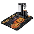 thumbnail image 1 of Dish Drying Mat Evil Pumpkin Witch Happy Halloween Dish Drying Pad Non Slip Foldable Washable 18x24 Inch Dry Pad for Dining Table Coffee Bar, 1 of 7