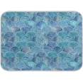 thumbnail image 1 of Dish Drying Mat Fish Scale Ocean Wave Kitchen Dish Pads Super Absorbent Microfiber Dish Drying Rack Pads Safe Heat-resistant Kitchen Counter Mat,16x18 Inch, 1 of 4