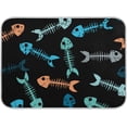 thumbnail image 1 of Dish Drying Mat Fish Skeleton Microfiber Kitchen Dish Mat Super Absorbent Dish Drainer Mat Fast Drying Heat-resistant Drying Mat for Kitchen Counter, 16"x18", 1 of 7