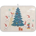 thumbnail image 1 of Dish Drying Mat, Fuuny Small Cute Christmas Gnomes Microfiber Kitchen Dish Pads Super Absorbent Dish Drainer Mat Fast Drying Heat-resistant Drying Mat for Kitchen Counter, 18"x24", 1 of 7