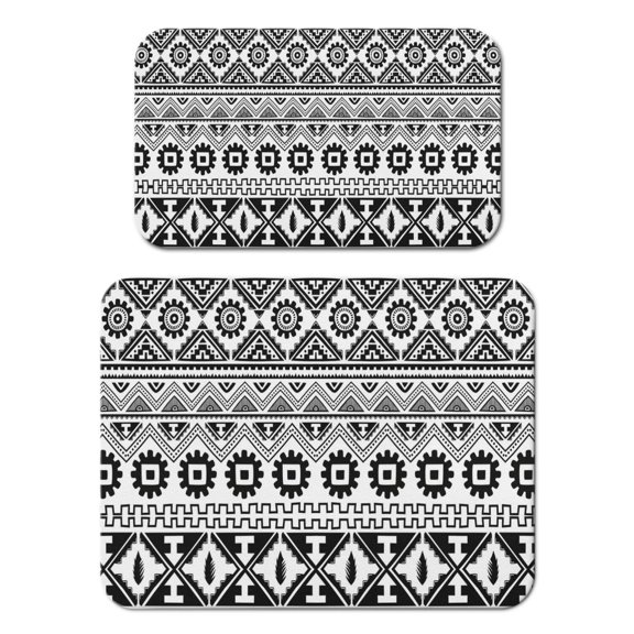 Dish Drying Mat with Geometric Design - Absorbent Coffee Mat with Leak-Proof Base, Easy to Clean, Aesthetic Room Decor - Kitchen & Coffee Bar Pad, Nordic Style, Rustic Vibe