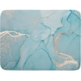 thumbnail image 1 of Dish Drying Mat for Kitchen Counter 18x24 Inch Marble Teal Blue Dish Drying Mat Microfiber Turquoise Gold Dish Mat Drainer Rack Mats Fast Dry Bottles Dish Dry Pad Protector Kitchen Accessories, 1 of 6