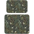 thumbnail image 1 of Dish Drying Mat for Kitchen Counter 2 Pack with Non-Slip Rubber Backing - Heat-Resistant Absorbent Coffee Bar Mat, Dish Rack Mat, Green Plants Dish Drying Mats 18x24+19.5x12 inch, 1 of 7