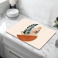 thumbnail image 1 of Dish Drying Mat For Kitchen Counter，23.5x15.5in Hide Stain Absorbent Rubber Backed Quick Coffee Mat，Dish Rack Tray Station Pad For Countertops，Boho Abstract Art, 1 of 6
