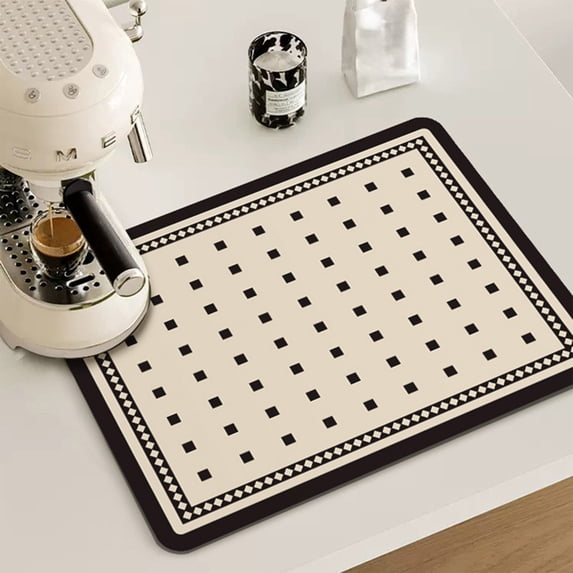 Dish Drying Mat for Kitchen Counter,Dish Drying Mat Super Absorbent Kitchen Counter Mat Rubber Backing Draining Mat Easy To Clean Kitchen Accessories Dish Rack Pad for Dishes, Utensils, Countertops