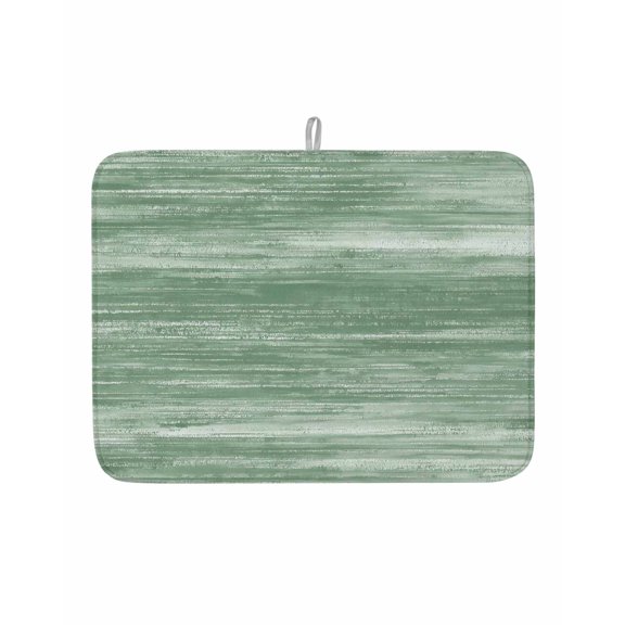 Dish Drying Mat for Kitchen Counter Sage Green Drying Pad Absorbent Drying Mats for Countertops Sinks Draining Racks Ombre Abstract Texture Reversible Drainer Kitchen Accessories 18x24 Inch