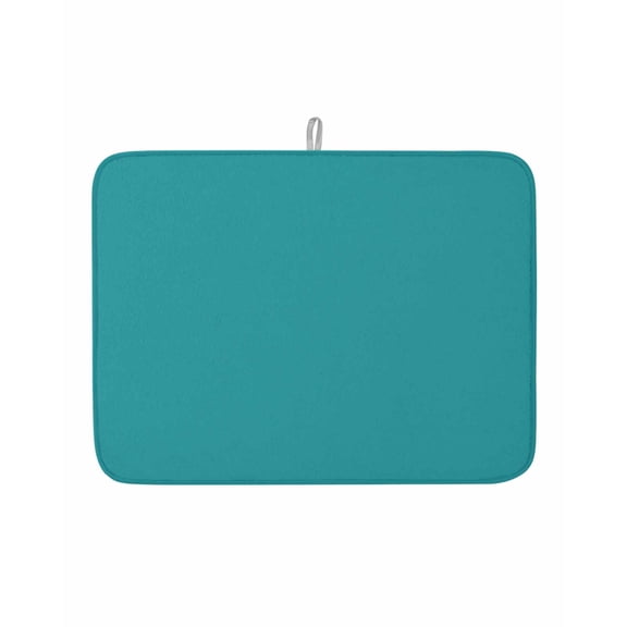 Dish Drying Mat for Kitchen Counter Teal Blue Drying Pad Absorbent Drying Mats for Countertops Sinks Draining Racks Solid Color Reversible Drainer Kitchen Accessories 18x24 Inch