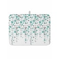 thumbnail image 1 of Dish Drying Mat for Kitchen Counter Teal Turquoise Grey Floral Drying Pad Absorbent Drying Mats for Countertops Sinks Draining Racks Spring Flowers Reversible Drainer Kitchen Accessories 18x24 Inch, 1 of 7