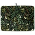 thumbnail image 1 of Dish Drying Mat for Kitchen Counter Vintage Green Plant Fern Leaves Floral Drying Mats Absorbent Microfiber Black Dish Drainer Pad Reusable Washable Dish Draining Mats Medium, 1 of 4