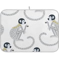thumbnail image 1 of Dish Drying Mat for Kitchen Counter, Vintage Monkey Chinoiserie Style Microfiber Kitchen Dish Mat Super Absorbent Dish Drainer Mat Heat-resistant Kitchen Counter Mat, 18x24 Inch, 1 of 7