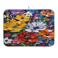 thumbnail image 1 of Dish Drying Mat Kitchen Counter Whimsical Flowers Dishes Drainer Pad Absorbent Microfiber Reversible 16"x18", 1 of 7