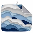 thumbnail image 1 of Dish Drying Mat for Kitchen Countertop, Blue Ocean Absorbent Microfiber Dish Mat Reversible Quick Dry Non Slip Draining Mat Kitchen Drying Pad for Dishes, Utensils 18x24 Inch Abstract Waves Ombre, 1 of 9