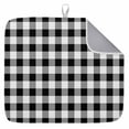 thumbnail image 1 of Dish Drying Mat for Kitchen Countertop, Buffalo Check Plaid Absorbent Dish Mat Quick Dry Non Slip Draining Mat Kitchen Drying Pad for Dishes, Utensils 18x24 Inch Black White Plaid Farmhouse, 1 of 9