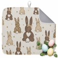 thumbnail image 1 of Dish Drying Mat for Kitchen Countertop, Bunny Absorbent Microfiber Dish Mat Reversible Quick Dry Non Slip Draining Mat Kitchen Drying Pad for Dishes, Utensils 16x18 Inch Cute Dots Rabbit Beige, 1 of 9