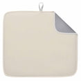 thumbnail image 1 of Dish Drying Mat for Kitchen Countertop, Cream Absorbent Microfiber Dish Mat Reversible Quick Dry Non Slip Draining Mat Kitchen Drying Pad for Dishes, Utensils 16x18 Inch Solid Color, 1 of 9
