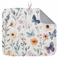 thumbnail image 1 of Dish Drying Mat for Kitchen Countertop, Flower Butterfly Absorbent Microfiber Dish Mat Reversible Quick Dry Non Slip Draining Mat Kitchen Drying Pad for Dishes, Utensils 18x24 Inch Watercolor Art, 1 of 9