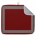 thumbnail image 1 of Dish Drying Mat for Kitchen Countertop, Geometric Greek Key Design Absorbent Microfiber Dish Mat Reversible Quick Dry Non Slip Draining Mat Kitchen Drying Pad for Dishes, Utensils 18x24 Inch Red, 1 of 9