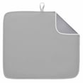 thumbnail image 1 of Dish Drying Mat for Kitchen Countertop, Gray Absorbent Microfiber Dish Mat Reversible Quick Dry Non Slip Draining Mat Kitchen Drying Pad for Dishes, Utensils 16x18 Inch Grey Solid Color, 1 of 9
