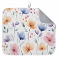 thumbnail image 1 of Dish Drying Mat for Kitchen Countertop, Pink Blue Flower Absorbent Microfiber Dish Mat Reversible Quick Dry Non Slip Draining Mat Kitchen Drying Pad for Dishes, Utensils 18x24 Inch Watercolor Flower, 1 of 9