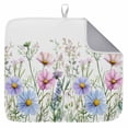 thumbnail image 1 of Dish Drying Mat for Kitchen Countertop, Purple Blue Flower Absorbent Microfiber Dish Mat Reversible Quick Dry Non Slip Draining Mat Kitchen Drying Pad for Dishes, Utensils 16x18 Inch Wildflowers, 1 of 9