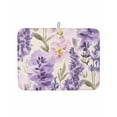 thumbnail image 1 of Dish Drying Mat for Kitchen Countertop, Purple Flowers Absorbent Microfiber Dish Mat Reversible Quick Dry Non Slip Draining Mat Kitchen Drying Pad for Dishes, Utensils 18x24 Inch Purple Theme, 1 of 5