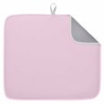 thumbnail image 1 of Dish Drying Mat for Kitchen Countertop, Solid Color Absorbent Microfiber Dish Mat Reversible Quick Dry Non Slip Draining Mat Kitchen Drying Pad for Dishes, Utensils 16x18 Inch Pink, 1 of 9