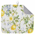 thumbnail image 1 of Dish Drying Mat for Kitchen Countertop, Summer Lemon Absorbent Microfiber Dish Mat Reversible Quick Dry Non Slip Draining Mat Kitchen Drying Pad for Dishes, Utensils 16x18 Inch Purple Yellow Flowers, 1 of 9