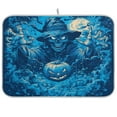 thumbnail image 1 of Dish Drying Mat Kitchen Pad Large Counter Absorbent Dish Mats Drainer Blue Evil Skeleton, 1 of 8