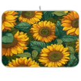thumbnail image 1 of Dish Drying Mat Kitchen Pad Large Counter Absorbent Dish Mats Drainer Bright Yellow Sunflowers, 1 of 8