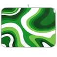 thumbnail image 1 of Dish Drying Mat Kitchen Pad Large Counter Absorbent Dish Mats Drainer Deep Green Thick Lines, 1 of 8