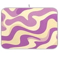 thumbnail image 1 of Dish Drying Mat Kitchen Pad Large Counter Absorbent Dish Mats Drainer Light Purple Cream Flowing, 1 of 8