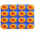 thumbnail image 1 of Dish Drying Mat Kitchen Pad Large Counter Absorbent Dish Mats Drainer Quilted Seamless Sunflowers Pattern, 1 of 8