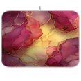 thumbnail image 1 of Dish Drying Mat Kitchen Pad Large Counter Absorbent Dish Mats Drainer Red Marble Pattern, 1 of 8