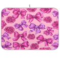 thumbnail image 1 of Dish Drying Mat Kitchen Pad Large Counter Absorbent Dish Mats Drainer Roses and Bows, 1 of 8