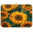 thumbnail image 1 of Dish Drying Mat Kitchen Pad Large Counter Absorbent Dish Mats Drainer Seamless Sunflower Pattern, 1 of 8